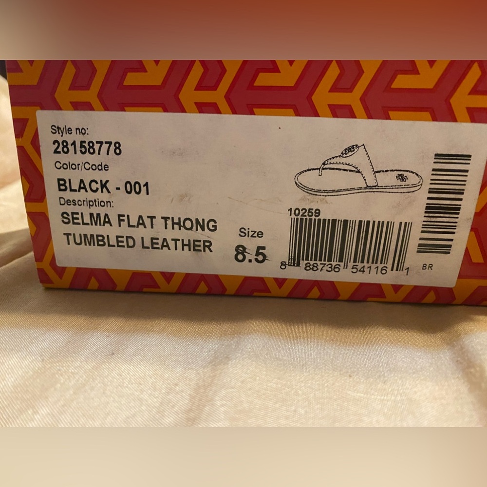 Tory Burch Selma Flat thing tumbled Leather